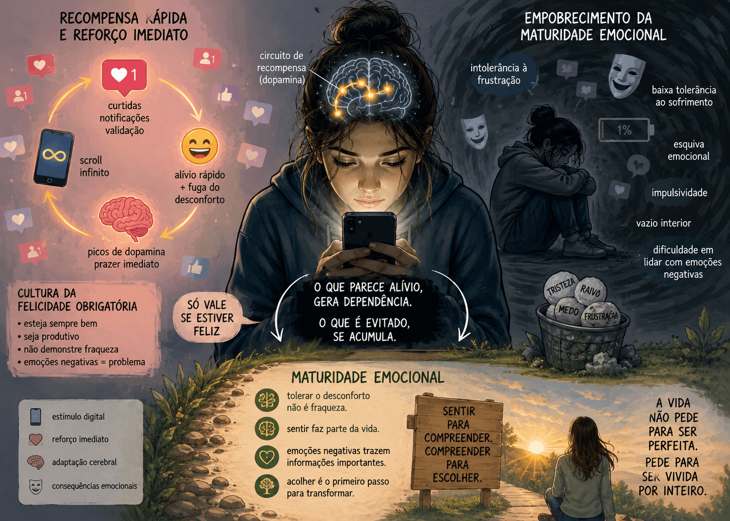 A cultura da felicidade obrigatória e a patologização das emoções negativas